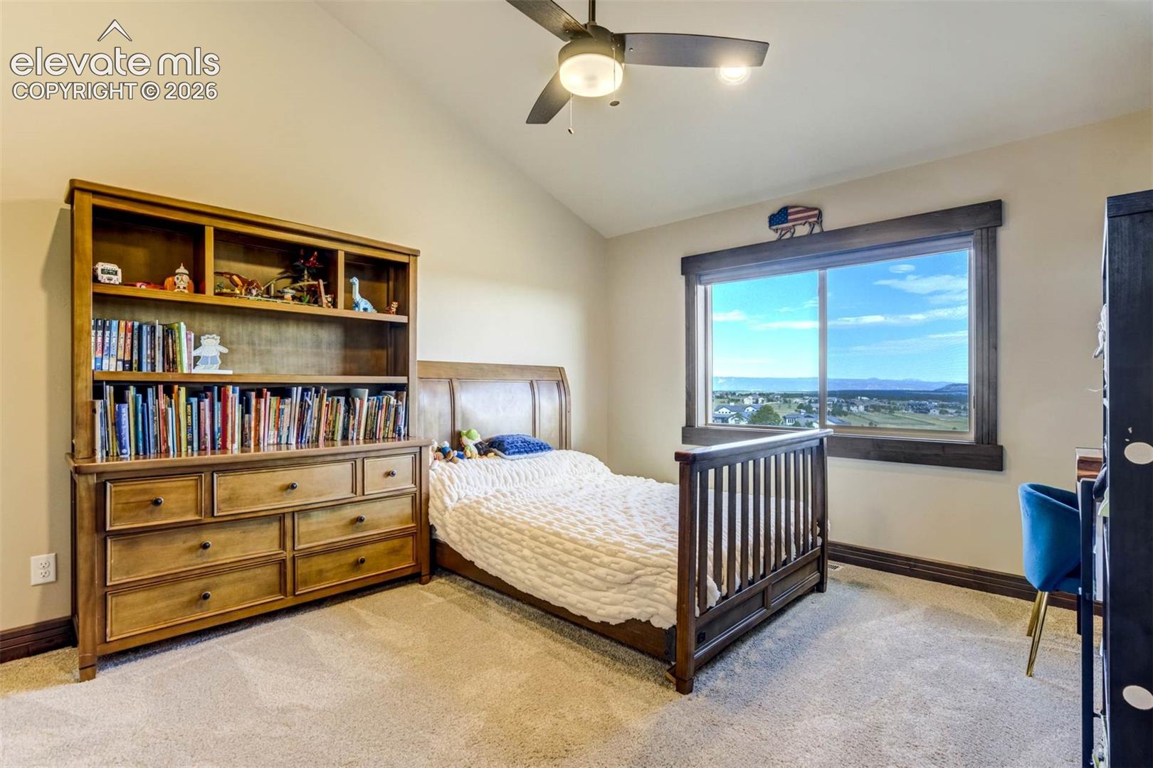 Upper level bedroom 1 also features a built-in bunk