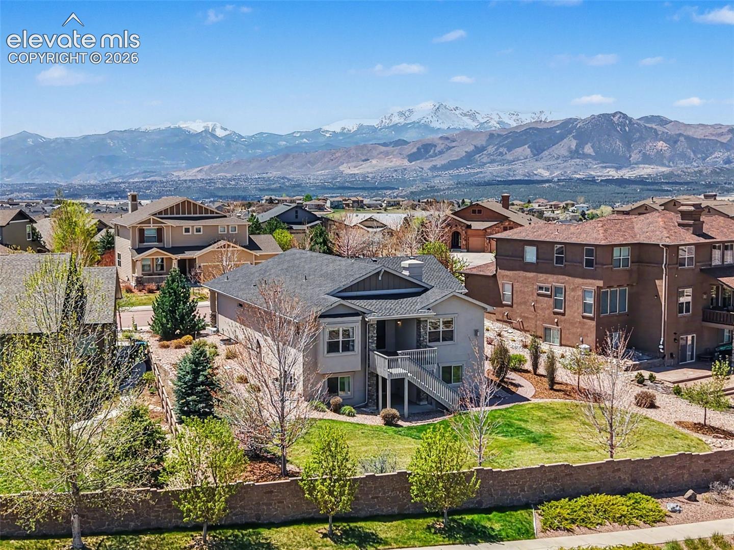Spring with snow on Pikes Peak
