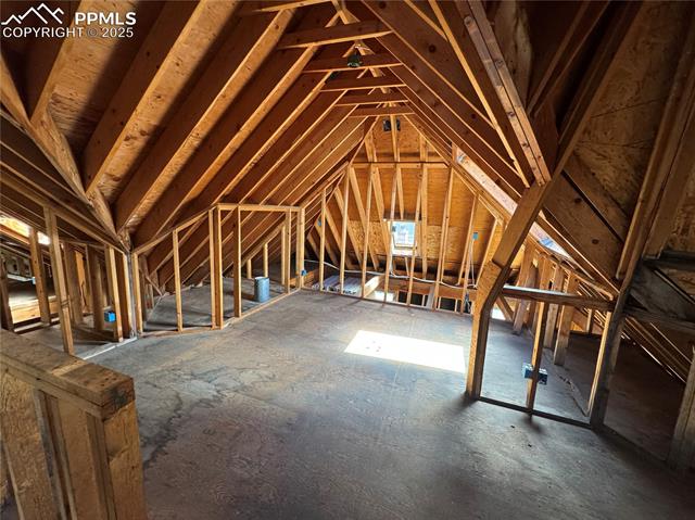 View of unfinished attic