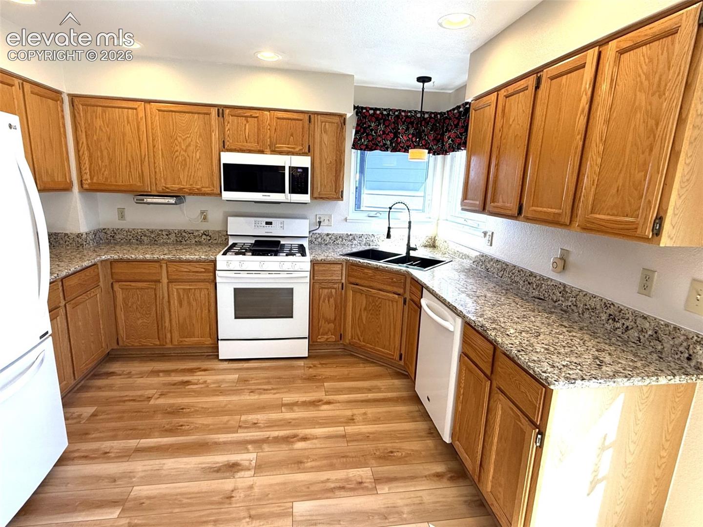 New luxury vinyl plank flooring in kitchen