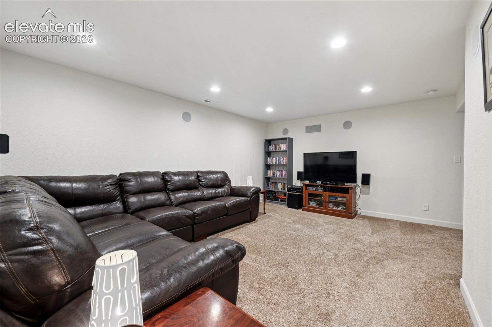 Family Room in Basement
