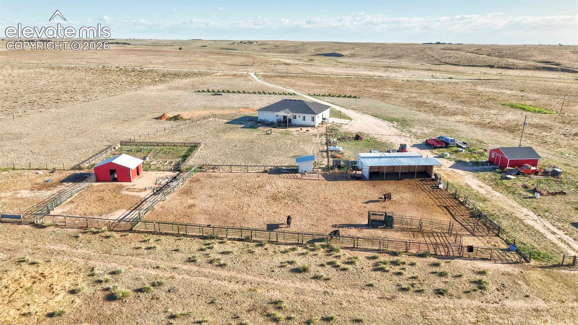 Aerial View of Back of Home