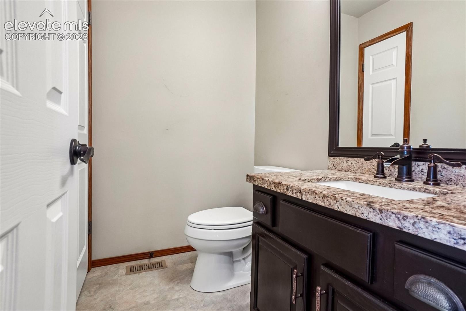 Powder bath on the main level.