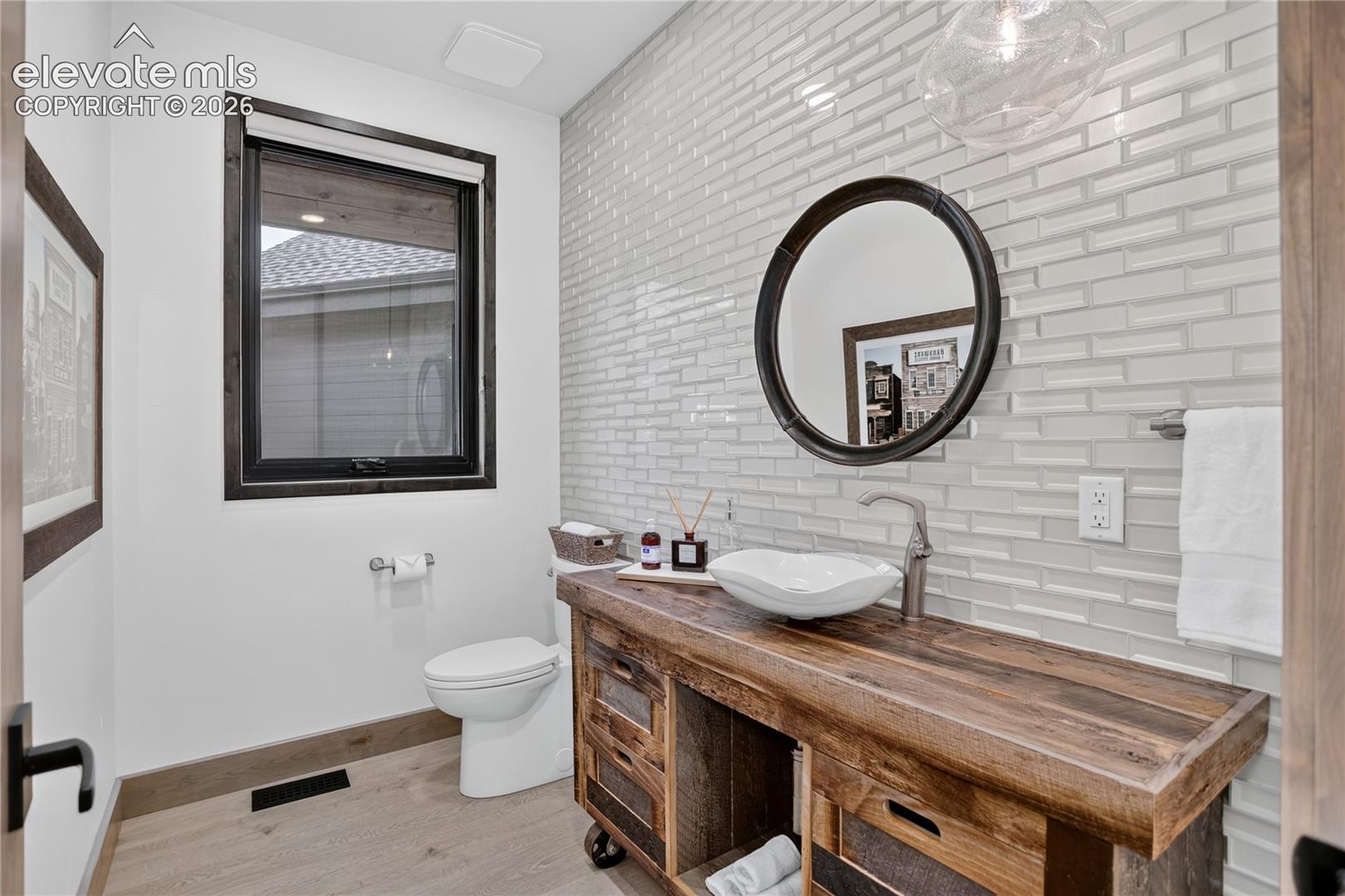 Main level powder room