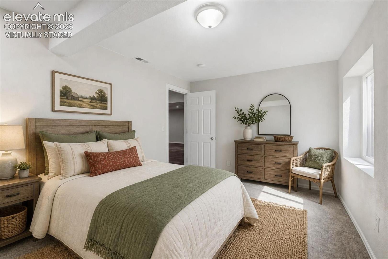 Virtually Staged- Basement Bedroom #4