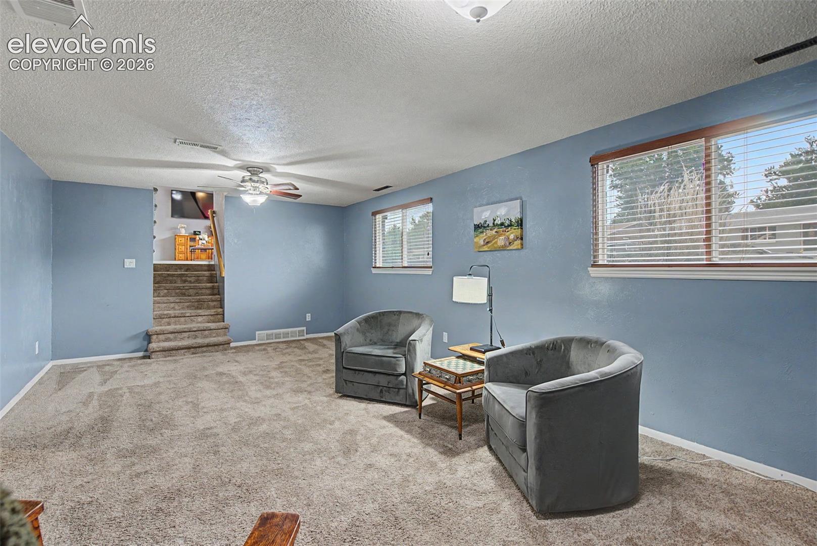 Lower-Level Sitting or Game Area