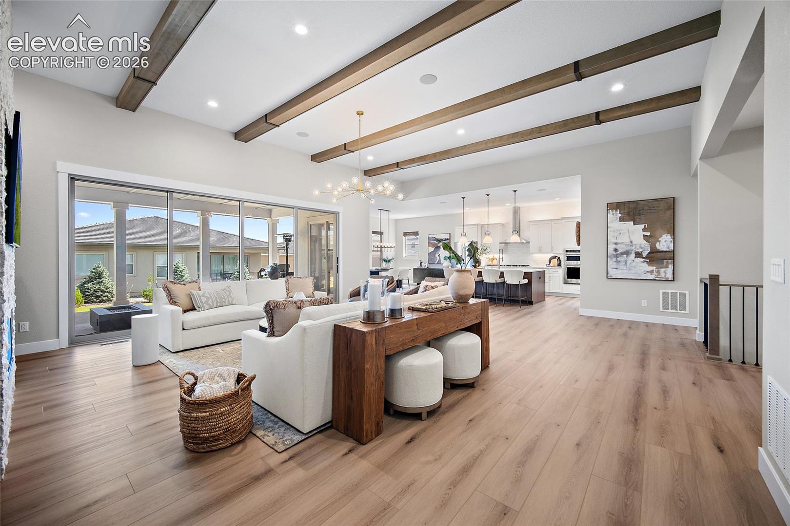Multi-panel sliding glass wall capitalizing on Colorado’s 300 days of sunshine