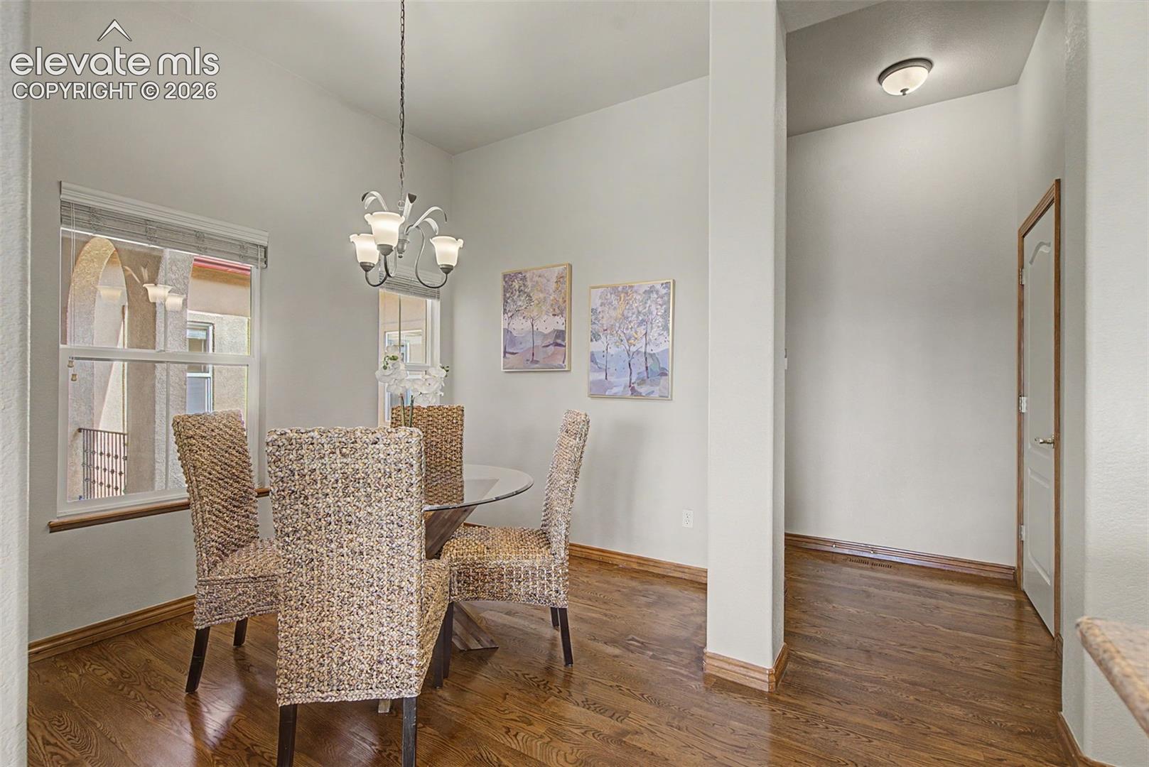 Breakfast nook off of kitchen