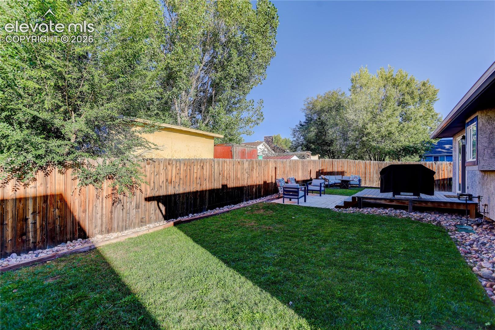 Fully fenced yard