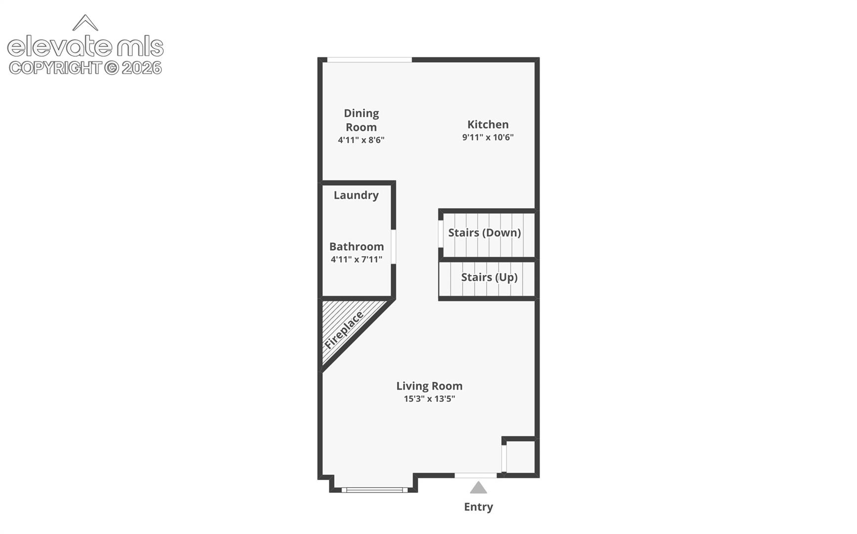 Main level floor plan