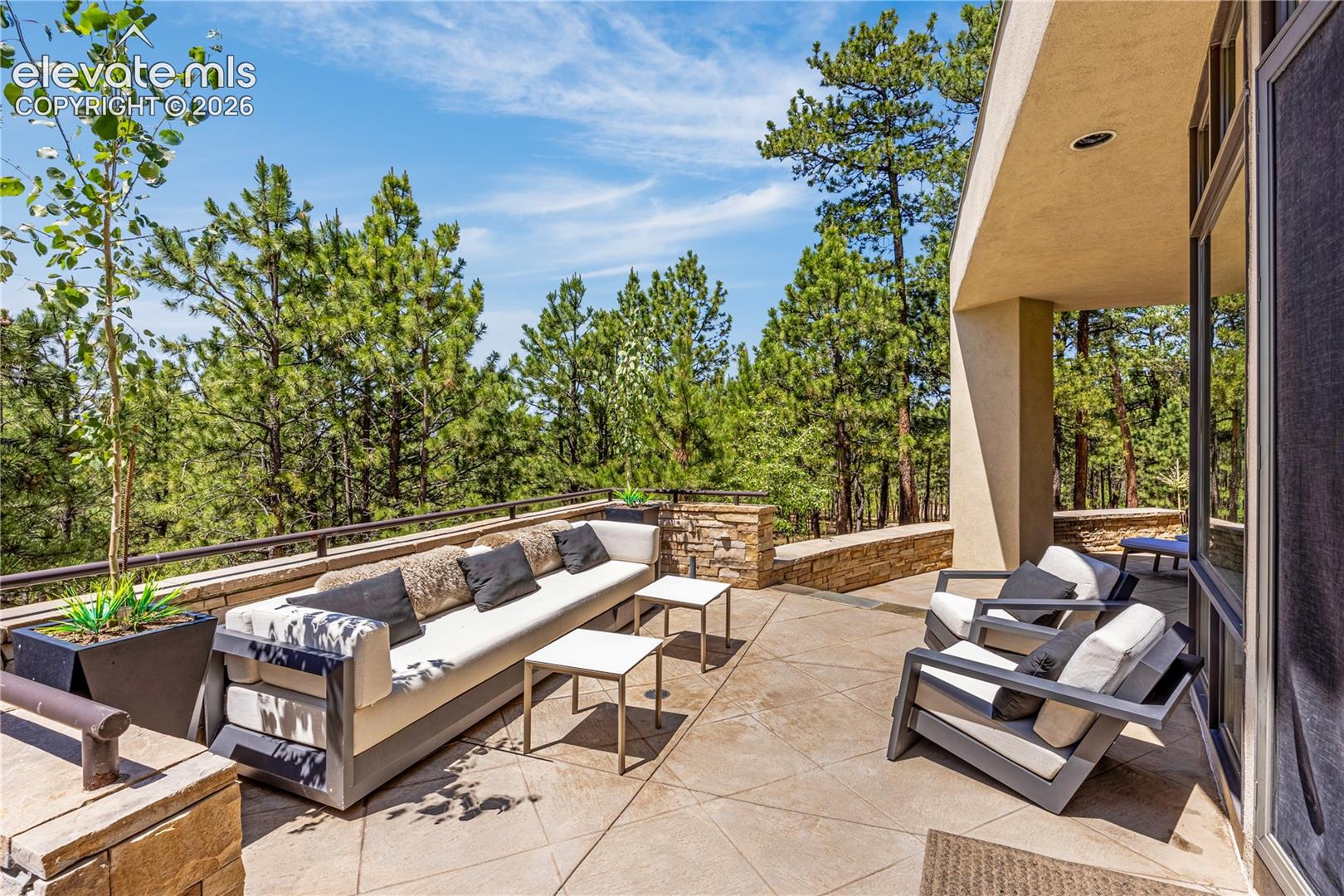 Wrap around patio with peaceful views