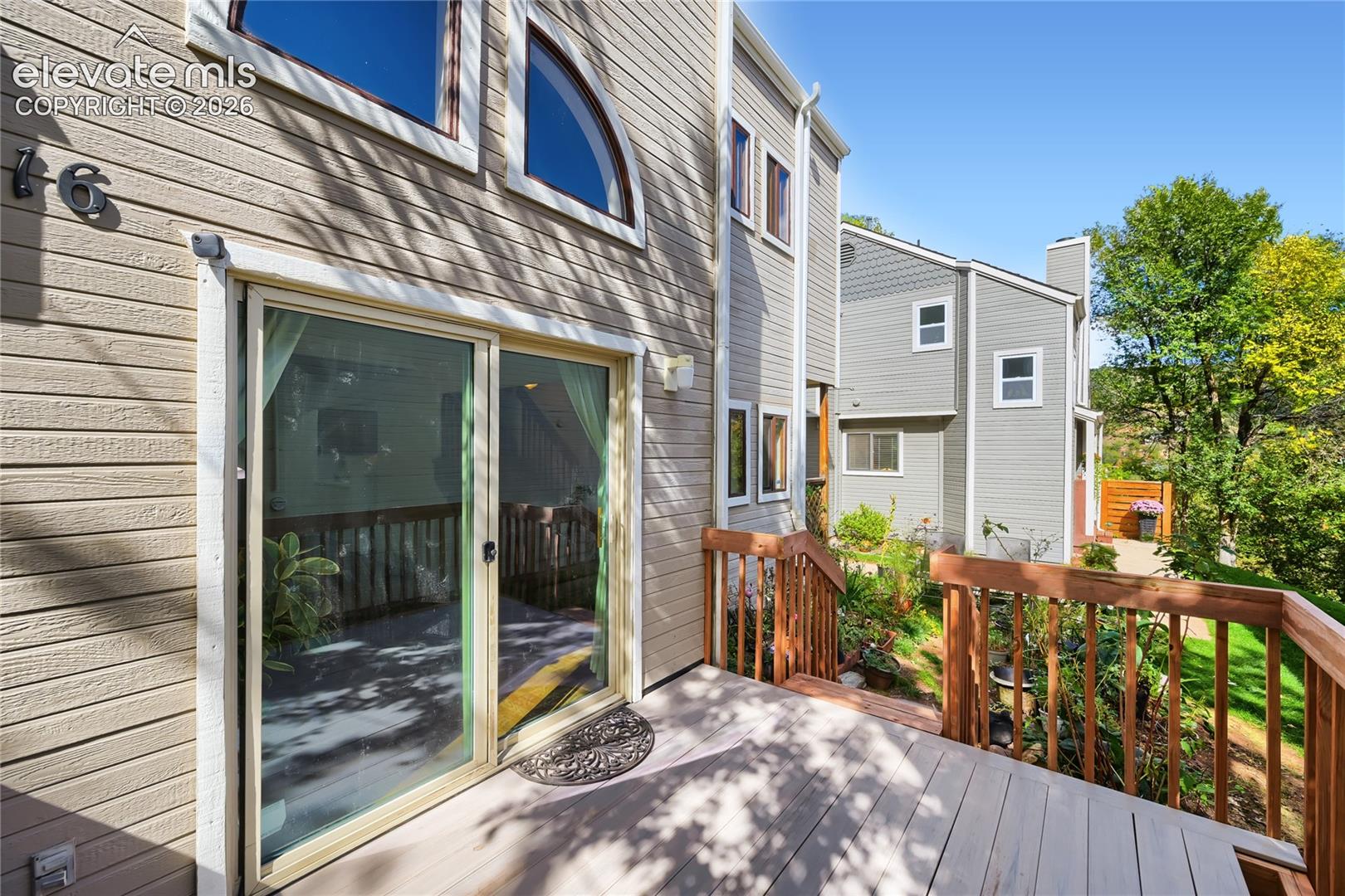 Exterior siding with an integrated deck