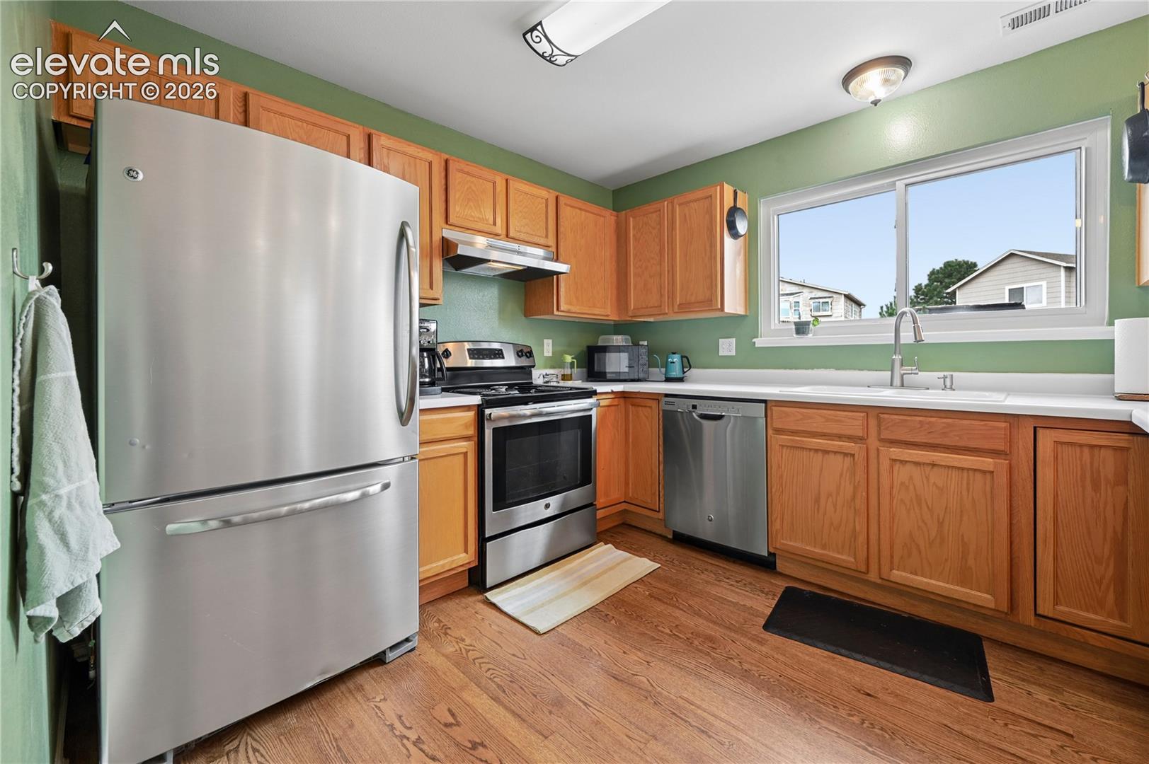 Kitchen with stainless appliances
