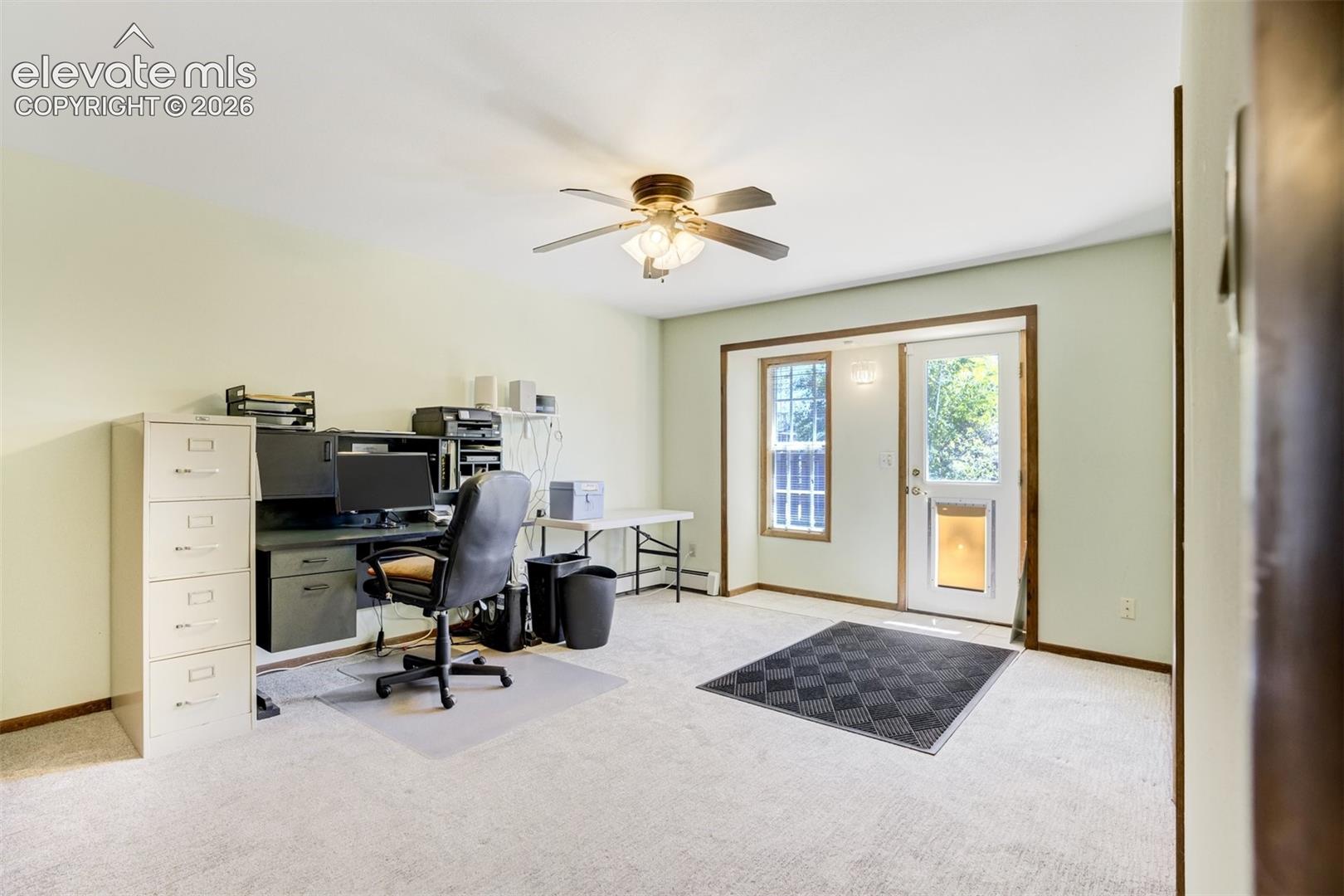 Bedroom 3 is currently used as an office.