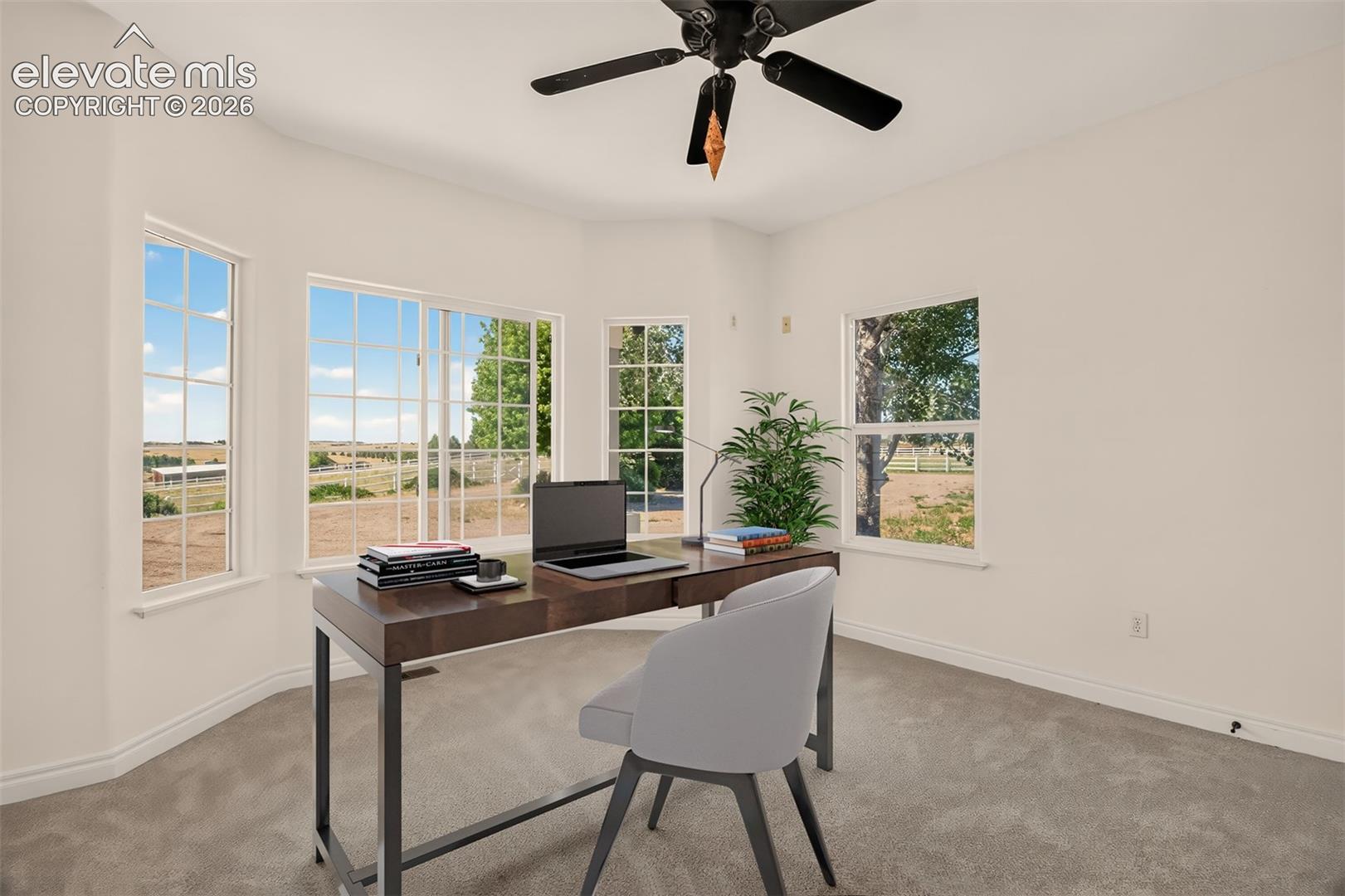 Virtually Stage Photo Of Main Level Office Office