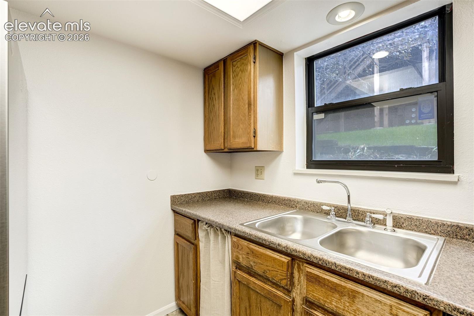 Kitchen with NEW Stainless-Steel Sink