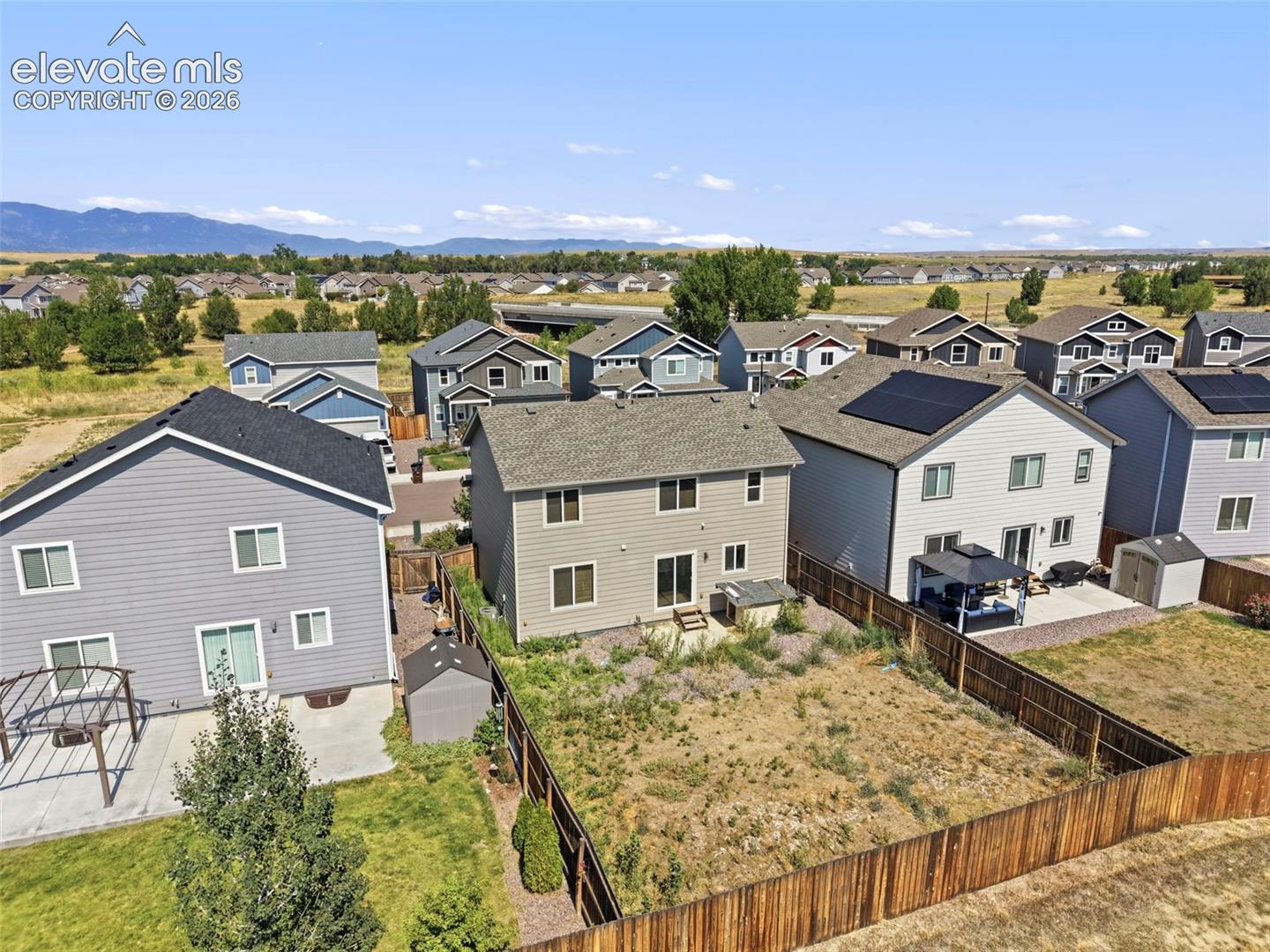 Large backyard