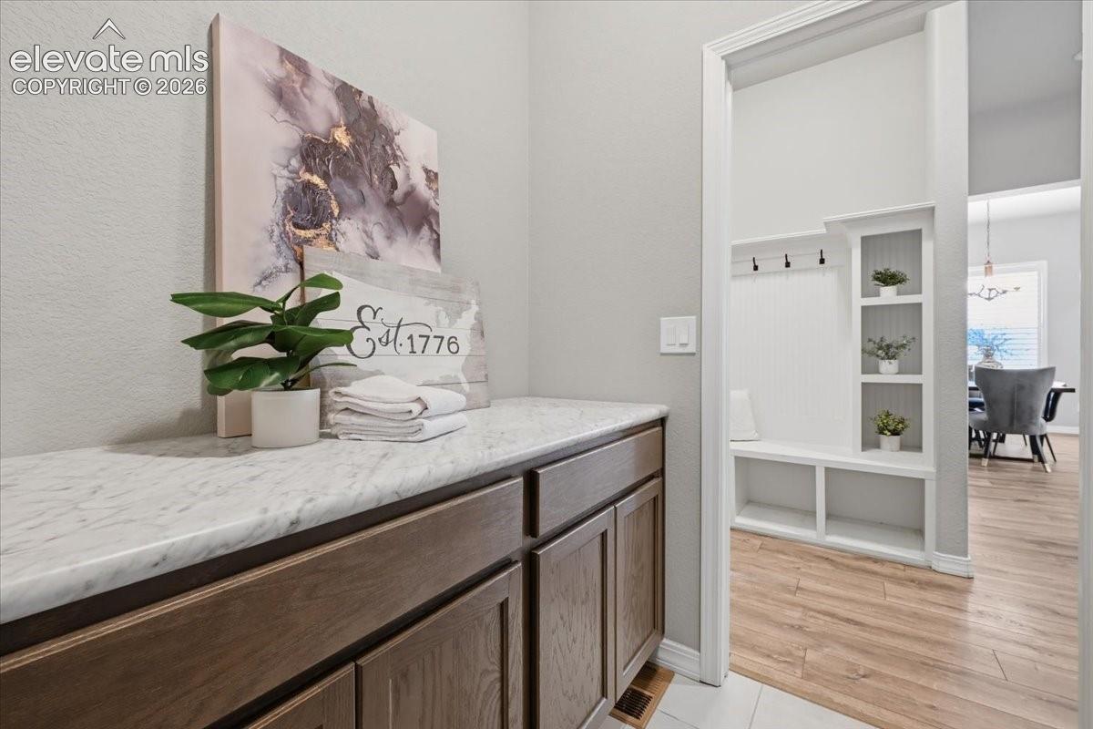 Another view of the laundry and mud room!