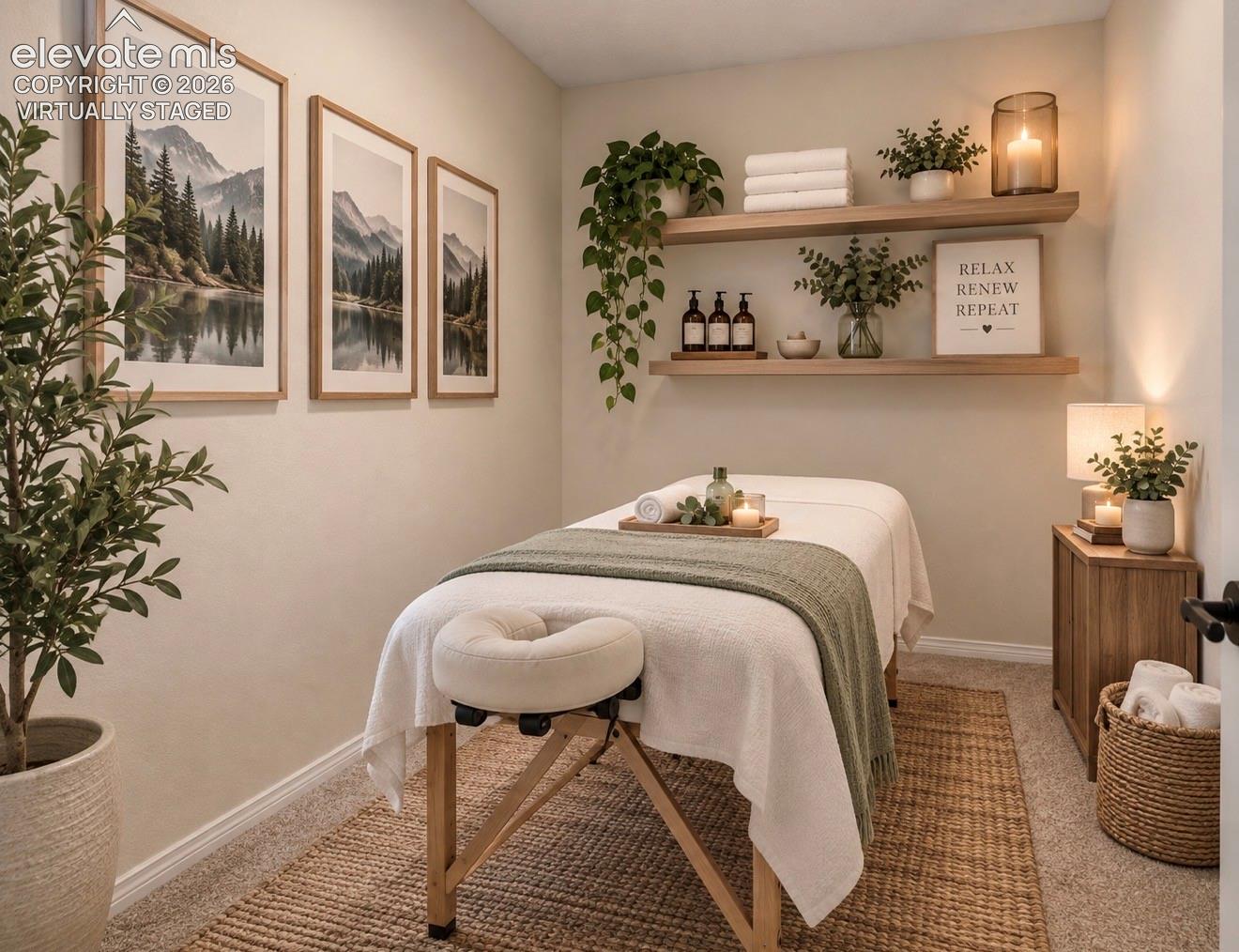 *Virtually Staged* Office #2: Two small offices can be anything you need!  Massage or Meditation room!