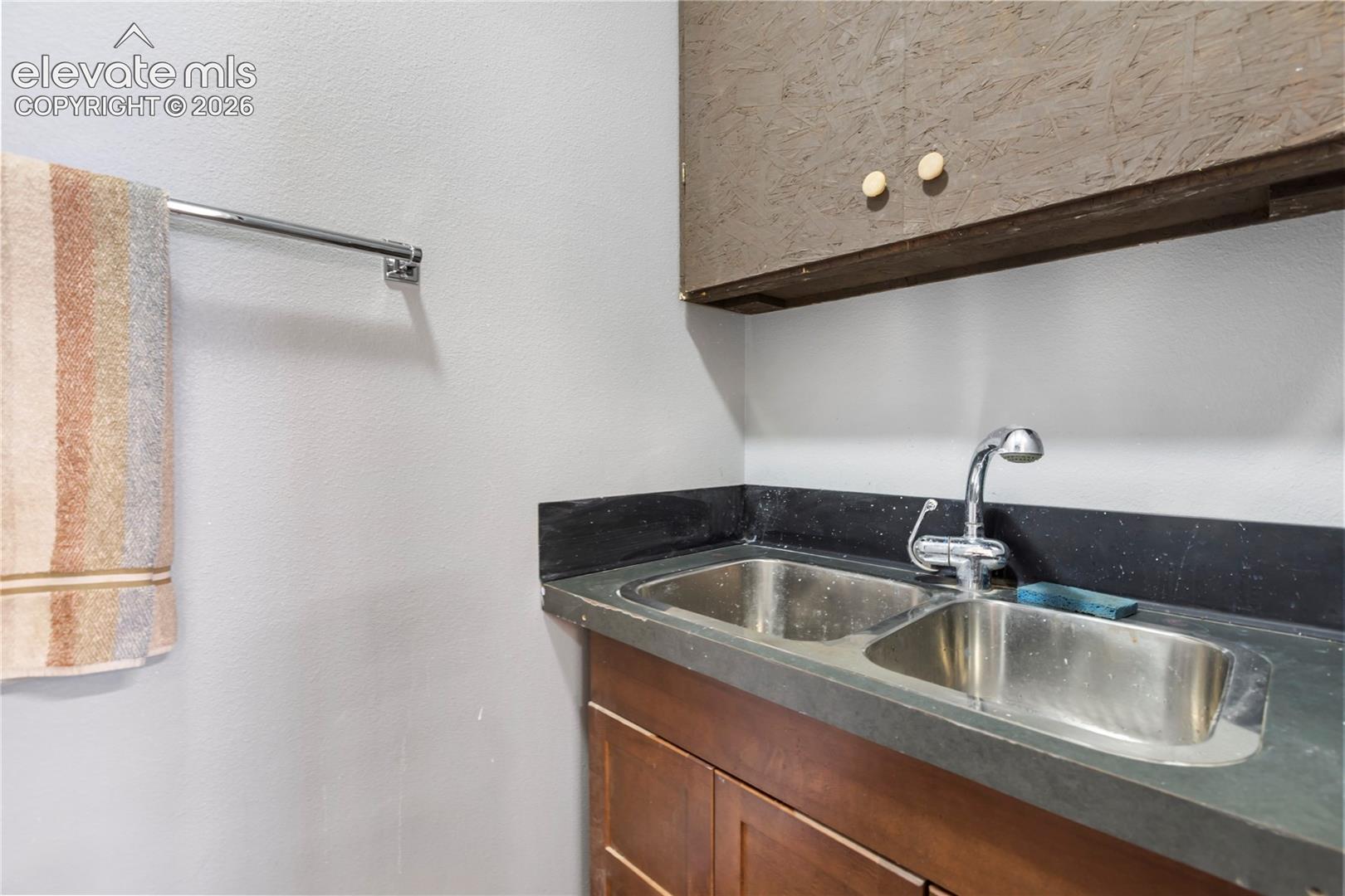1/2 bathroom in garage