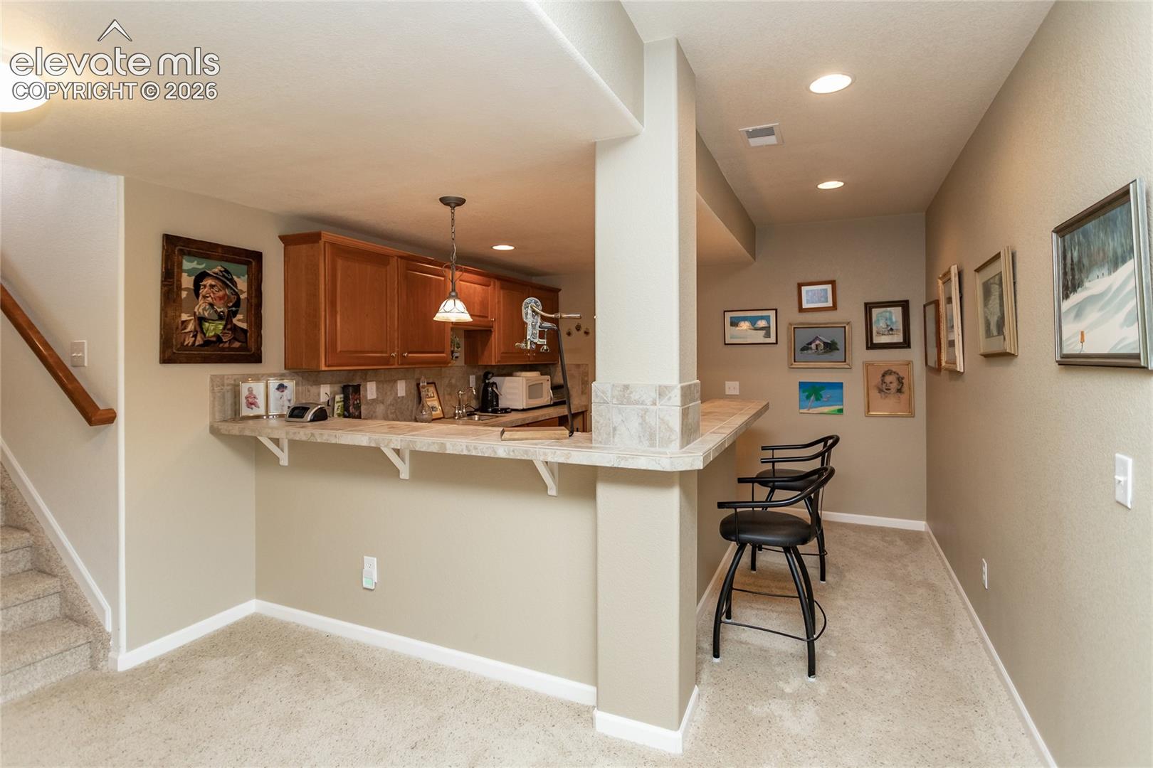 Perfect space to spread out snacks & drinks to watch the big games!