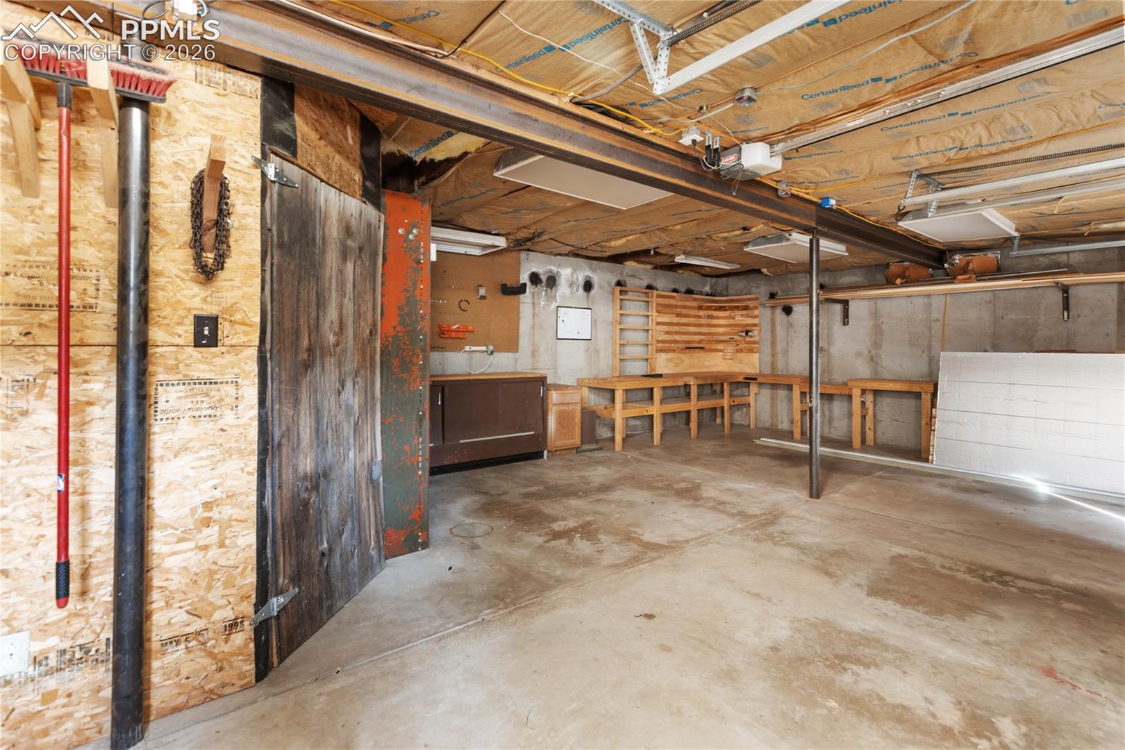 Oversized 2 Car Garage, Workspace, Storage!