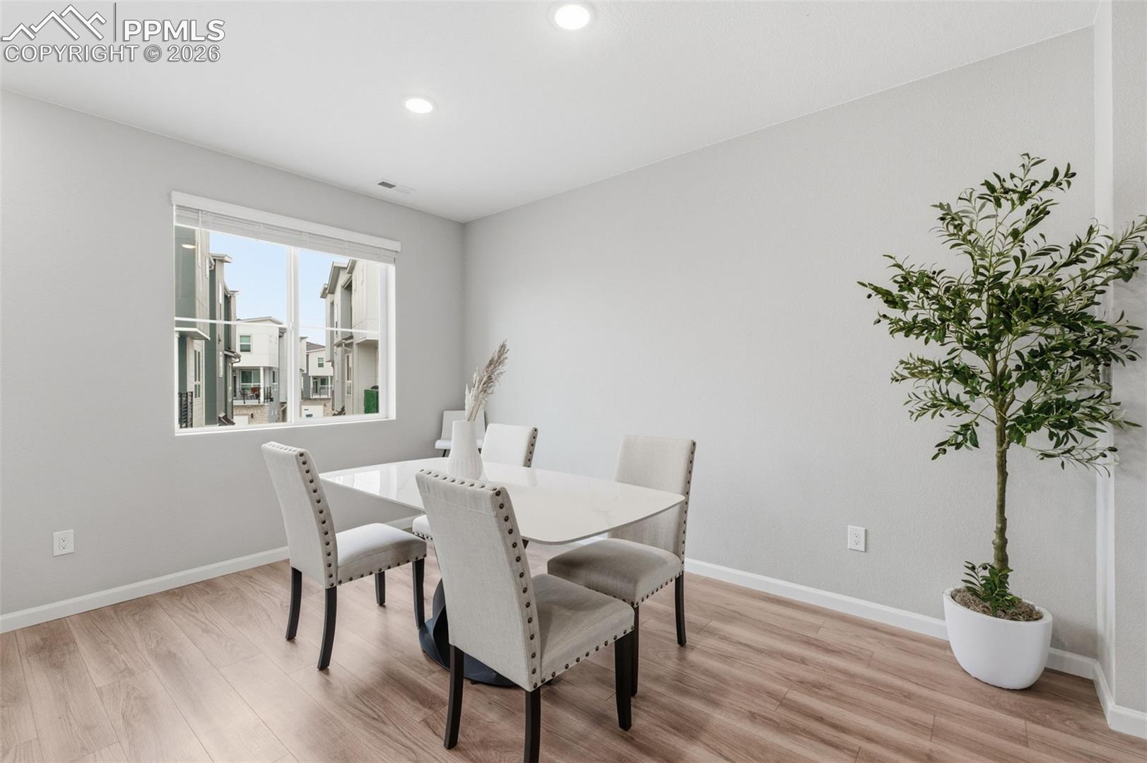 Spacious dining area