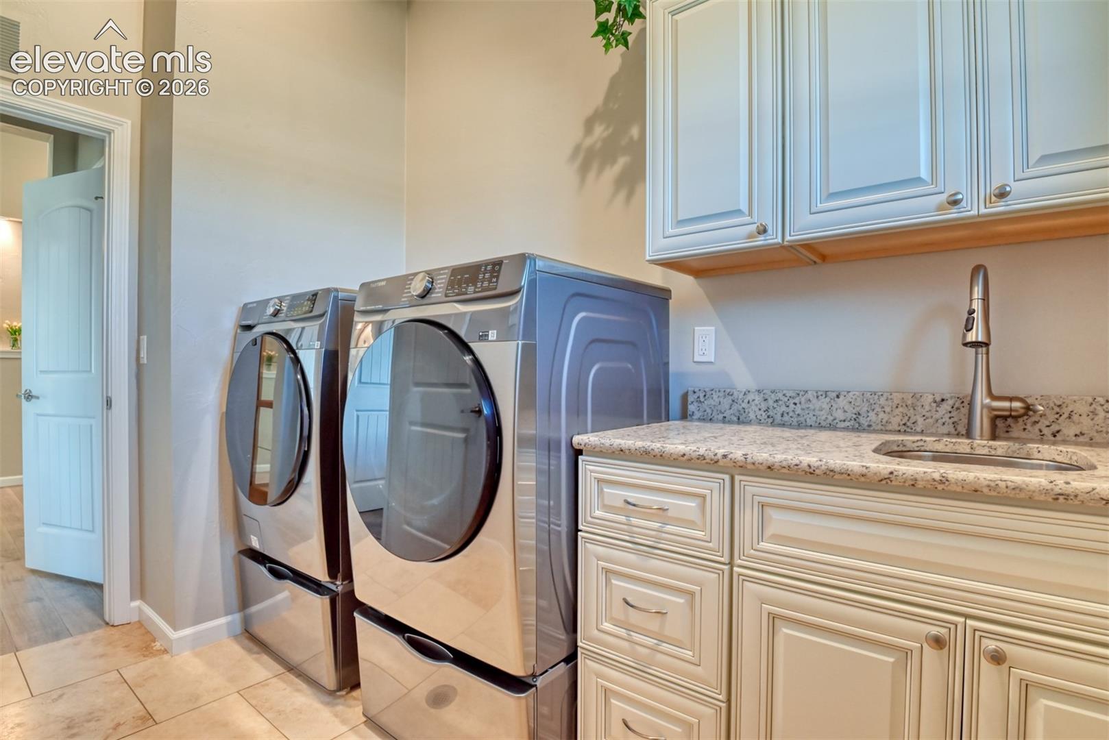 Upstairs laundry room.
