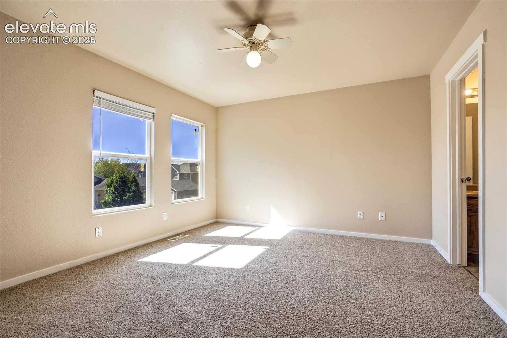Upper Primary bedroom has 2 windows for natural light