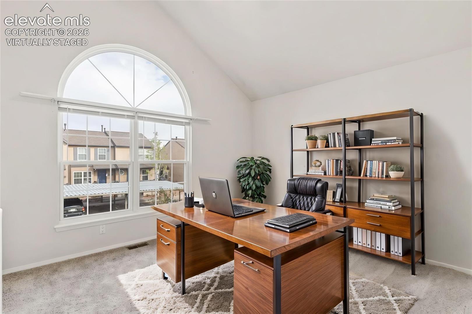 Virtually staged as home office