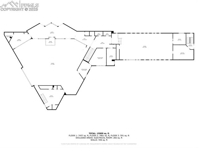 Upper level floor plan, including sanctuary