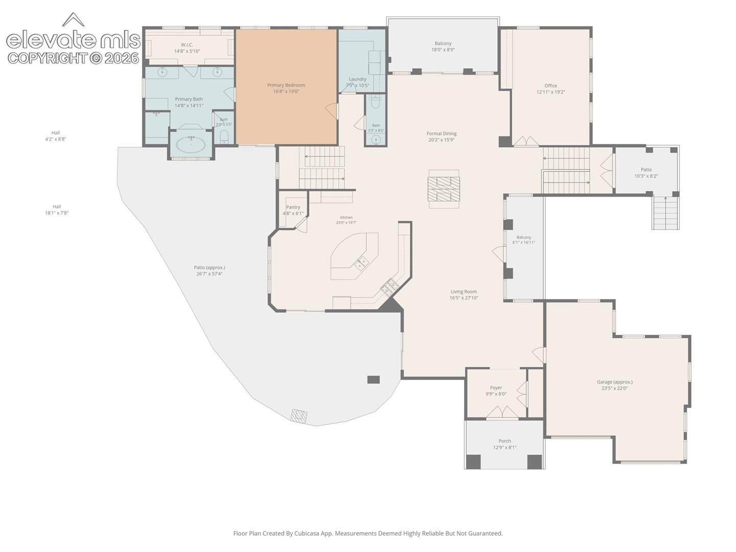 Main level floor plan.