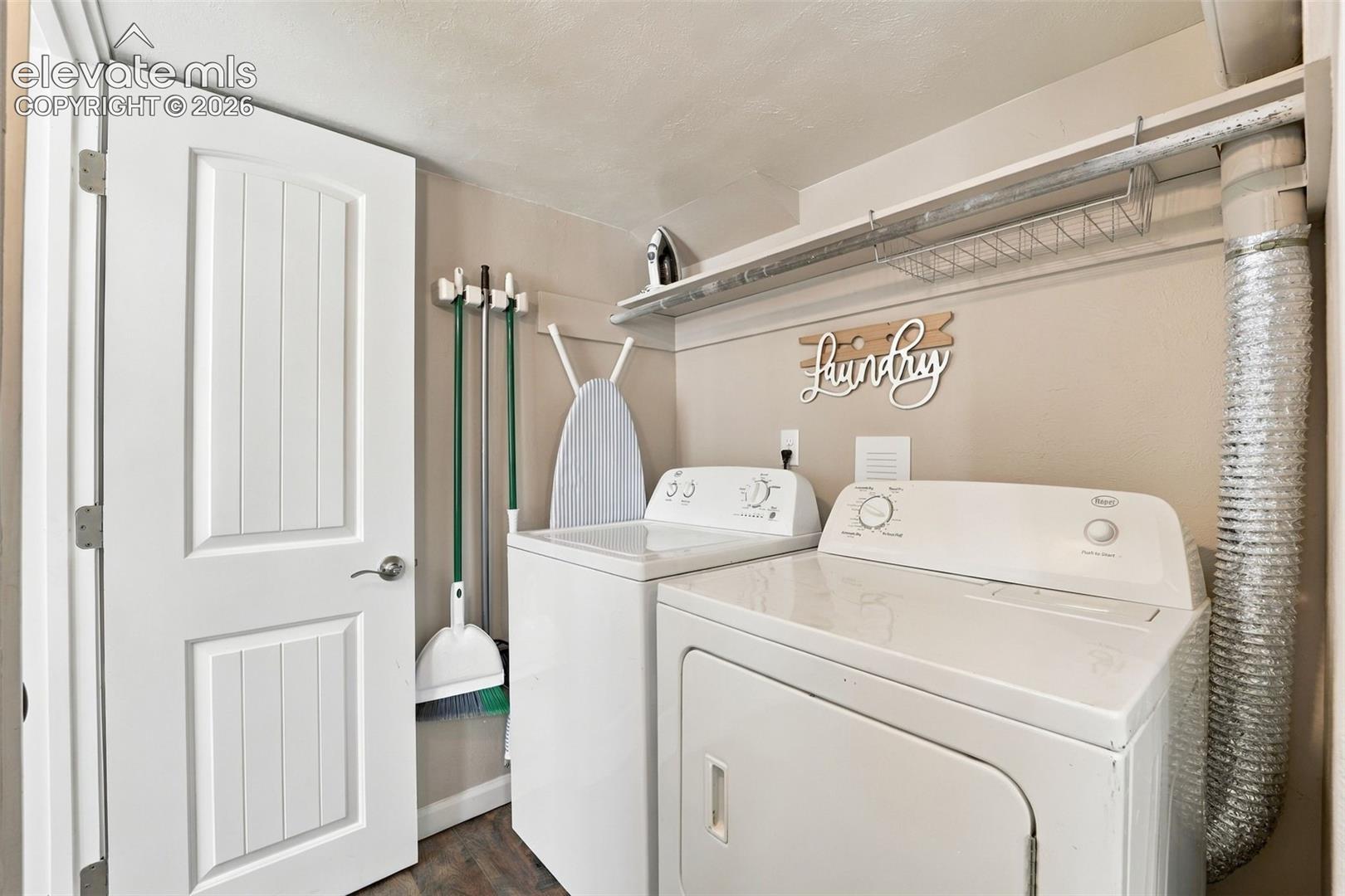 Lower level laundry room.