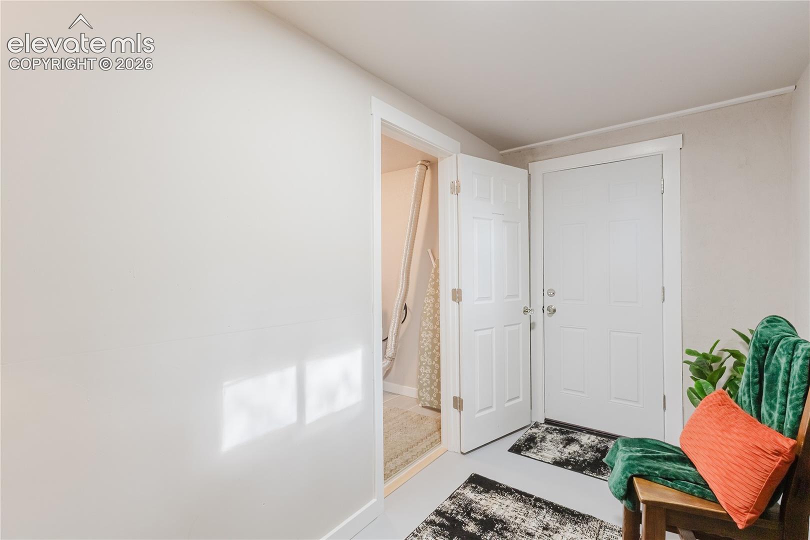 Storage room and walkout to the 