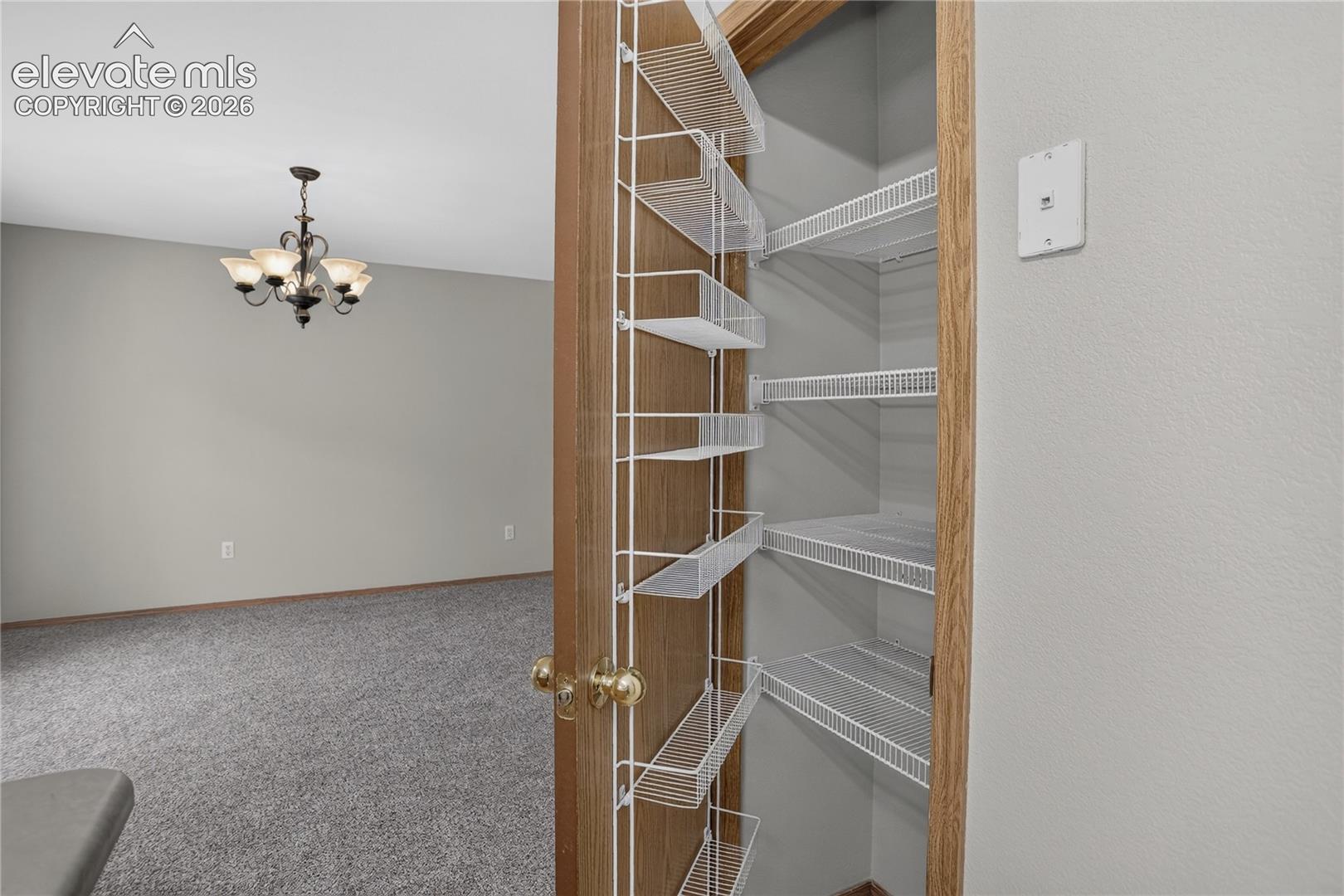 Pantry with wire shelving