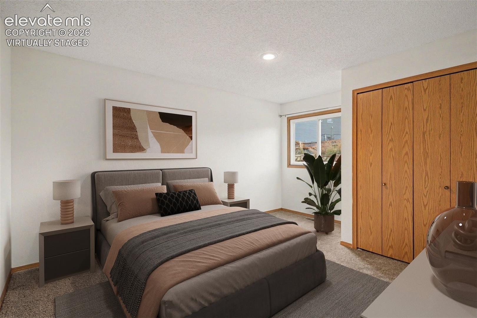Virtually staged bedroom 2