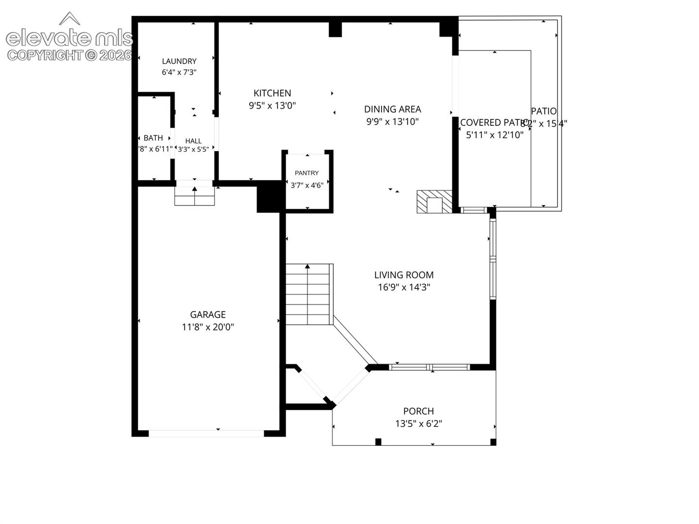 Main level floor plan