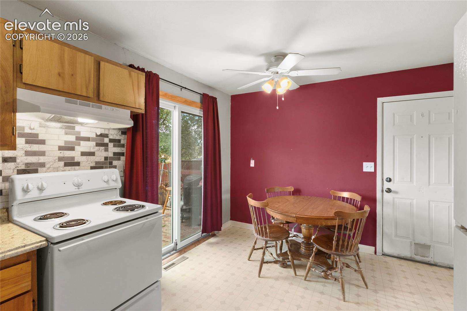 Dining area view from kitchen