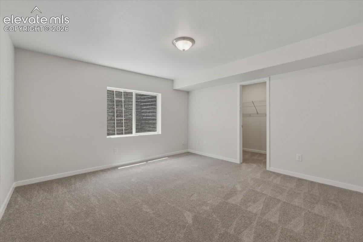 Bedroom with walk in closet. 