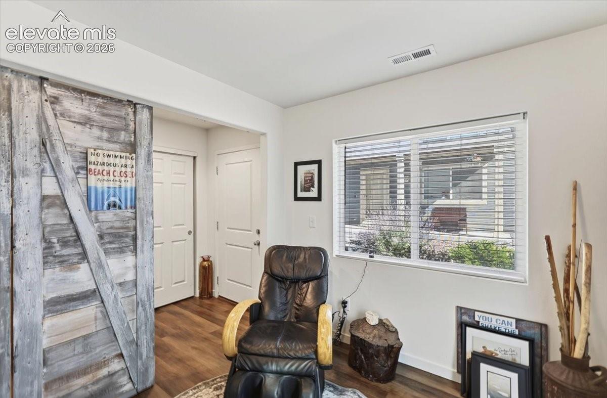 This flex room is a comfortable space offering many uses, including home office or gym, creative space, family room or guest area.