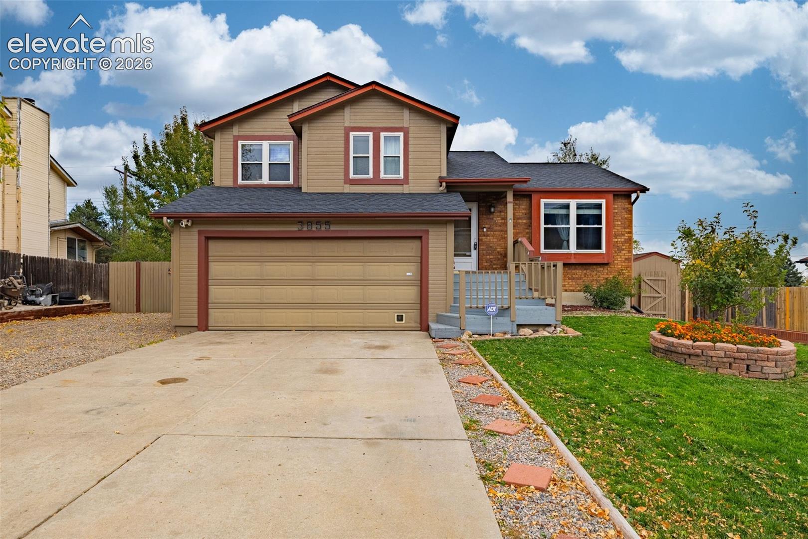 Updated 3-bedroom, 3-bathroom Colorado Springs home with extensive recent improvements, spacious living areas, and RV parking! The main level includes vaulted ceilings, a living room, dining area, and updated kitchen with refreshed cabinets, motion-sensor lighting, and walkout to the large backyard deck. Upstairs, the primary suite has a private 3/4 bathroom and walk-in closet, plus two additional bedrooms and an updated full bathroom. The lower level includes a spacious family room with fireplace and new sliding glass door. Recent improvements include a new roof (2026), central A/C (2023), furnace (2024), carpet (2024), fresh interior and exterior paint (2026), updated bathrooms, new blinds, and deck and driveway repairs. The spacious backyard includes a fruit-bearing apple tree, large deck, 10x12 storage shed, and additional storage beneath the deck. RV parking is available beside the driveway and in the backyard, with a nearly 10-foot-wide north-side gate for easy access. Additional upgrades include a garage Bluetooth sound system with mounted speakers, kitchen appliances installed in 2018, and illuminated house numbers. Major mechanical updates, multiple living areas, ample storage, and convenient RV parking make this property a great combination of indoor and outdoor living space.