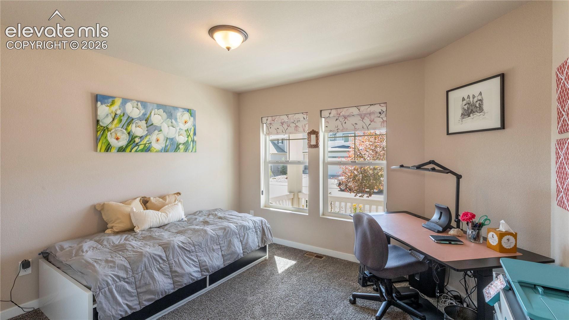 Bedroom with study area