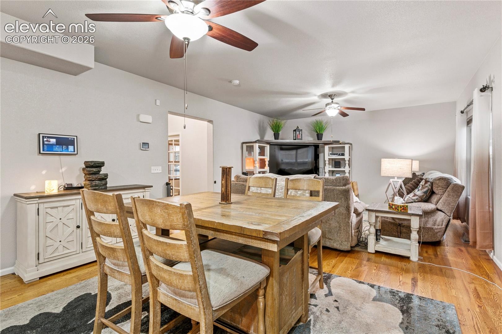 Kitchen/dining area opens up to the spacious living room