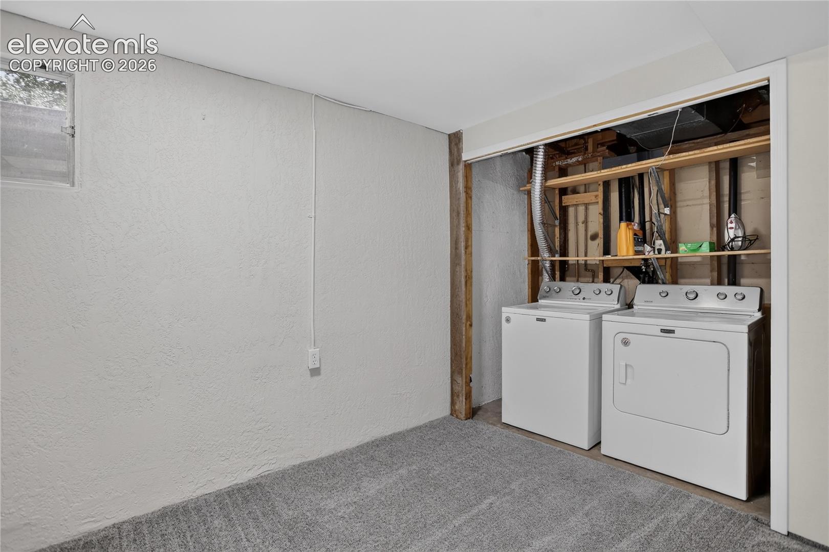 Laundry area with space for storage