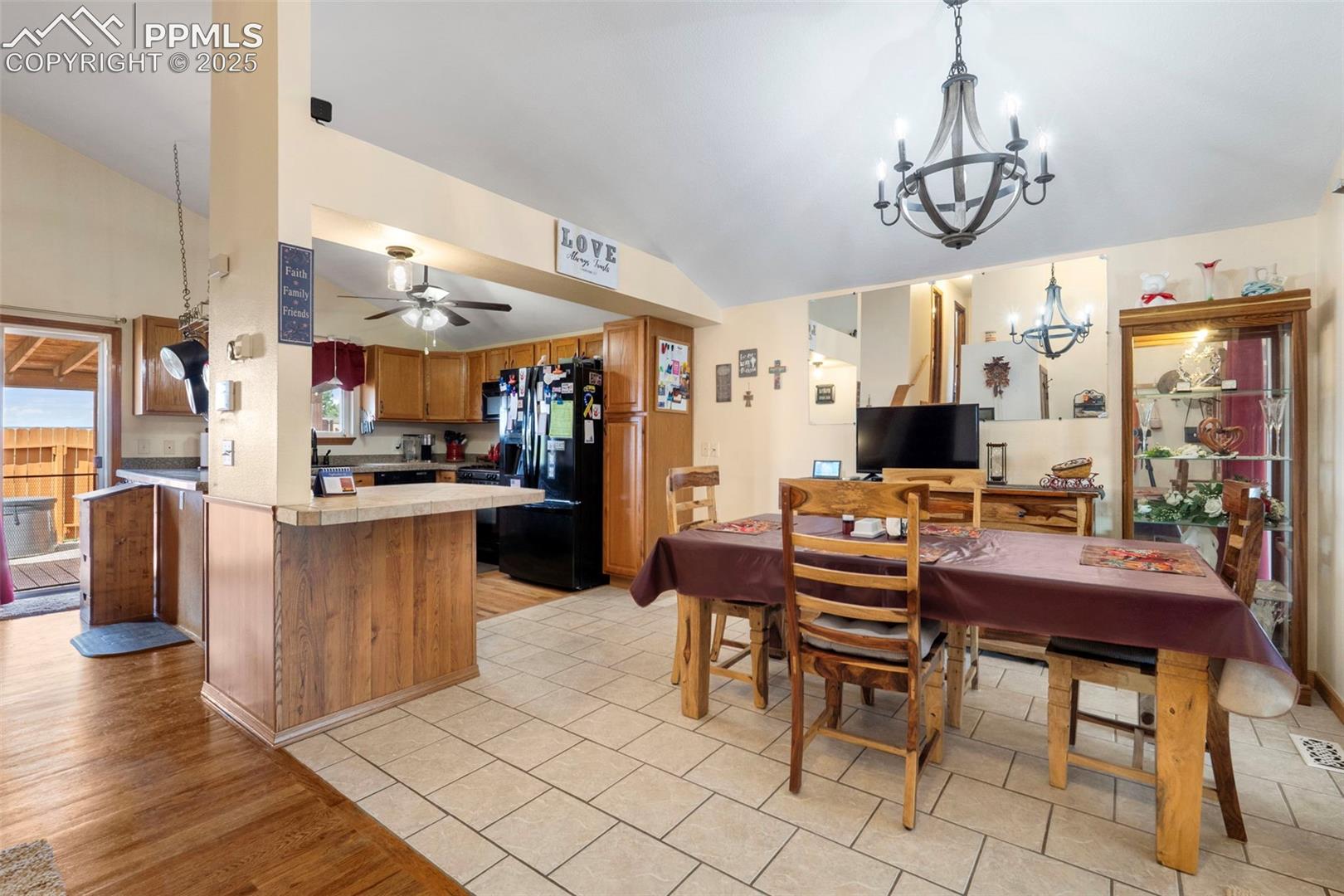 Open dining area with easy flow to kitchen and living spaces
