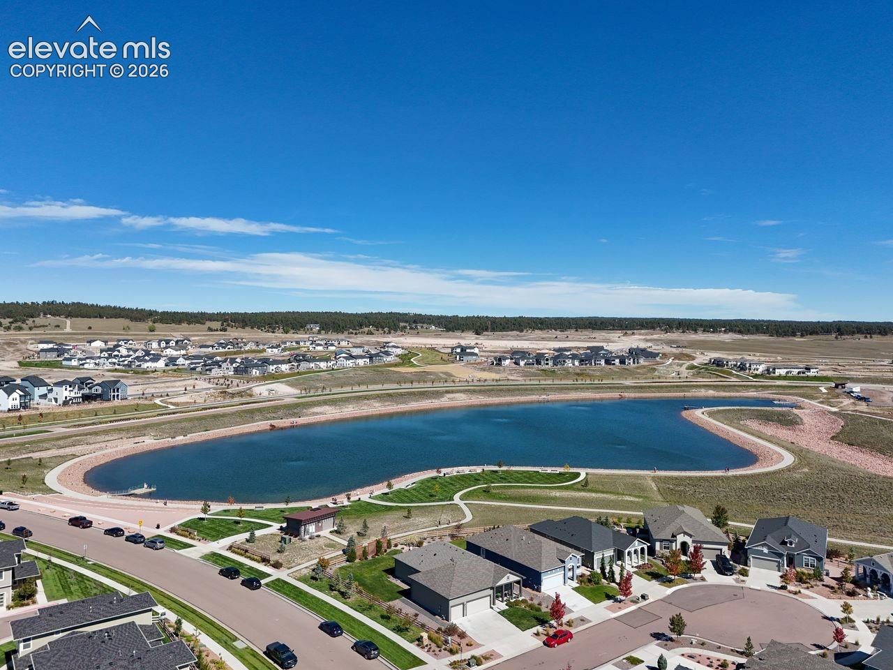 Wolf Lake, right around the corner, walking distance 