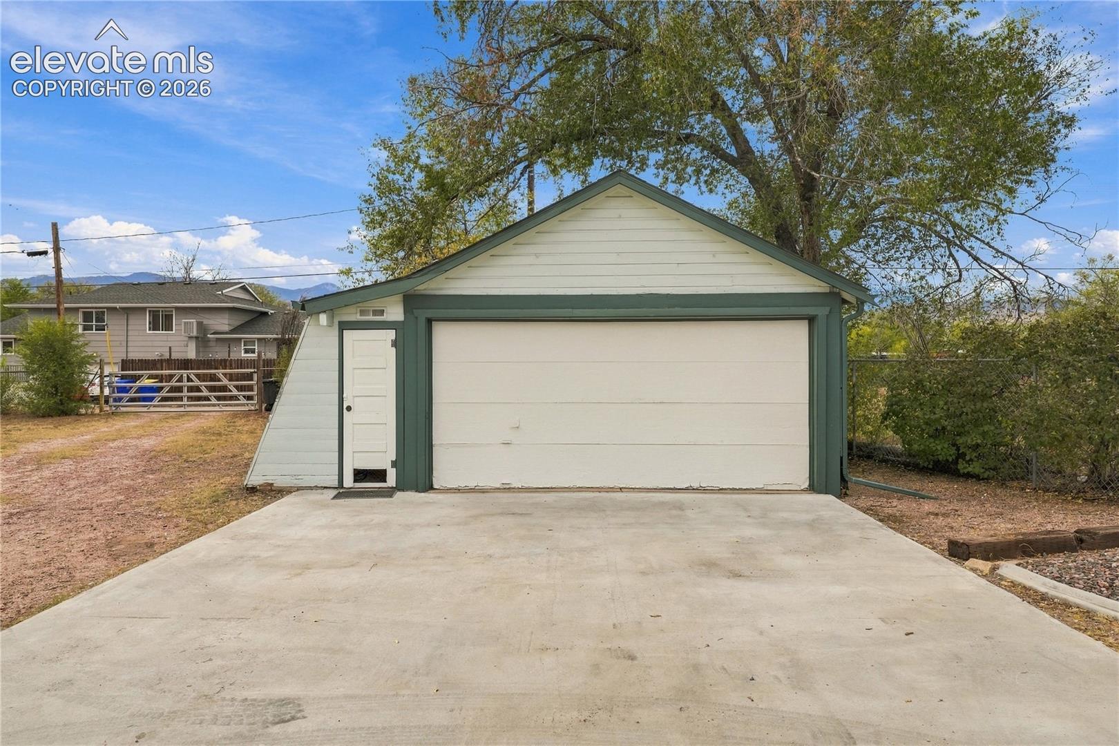 2 Car detatched garage with greenhouse area