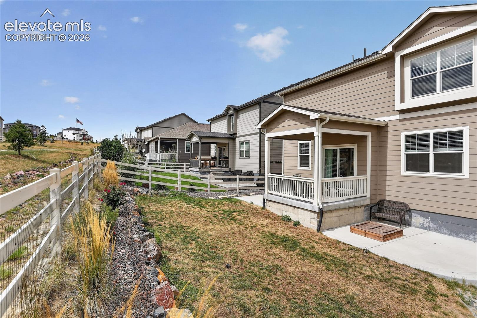 Fenced yard