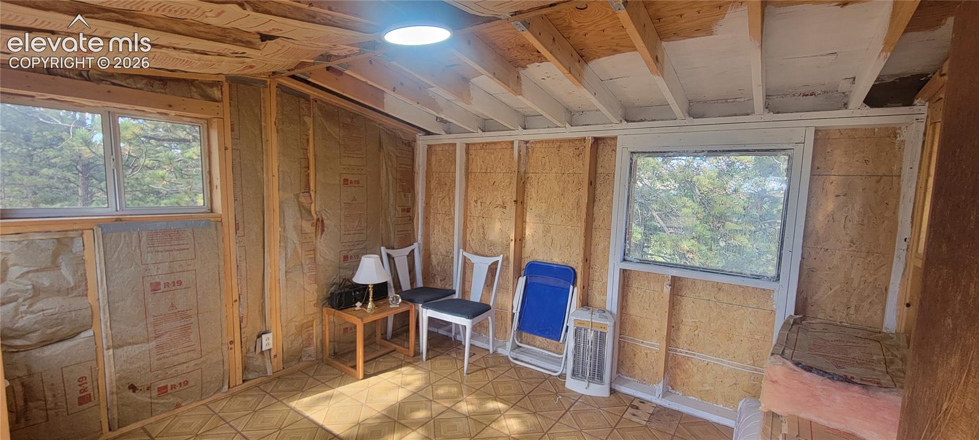 Inside 2nd floor of 2 story shed