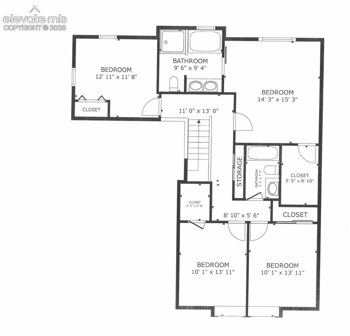 Floor plan of second floor